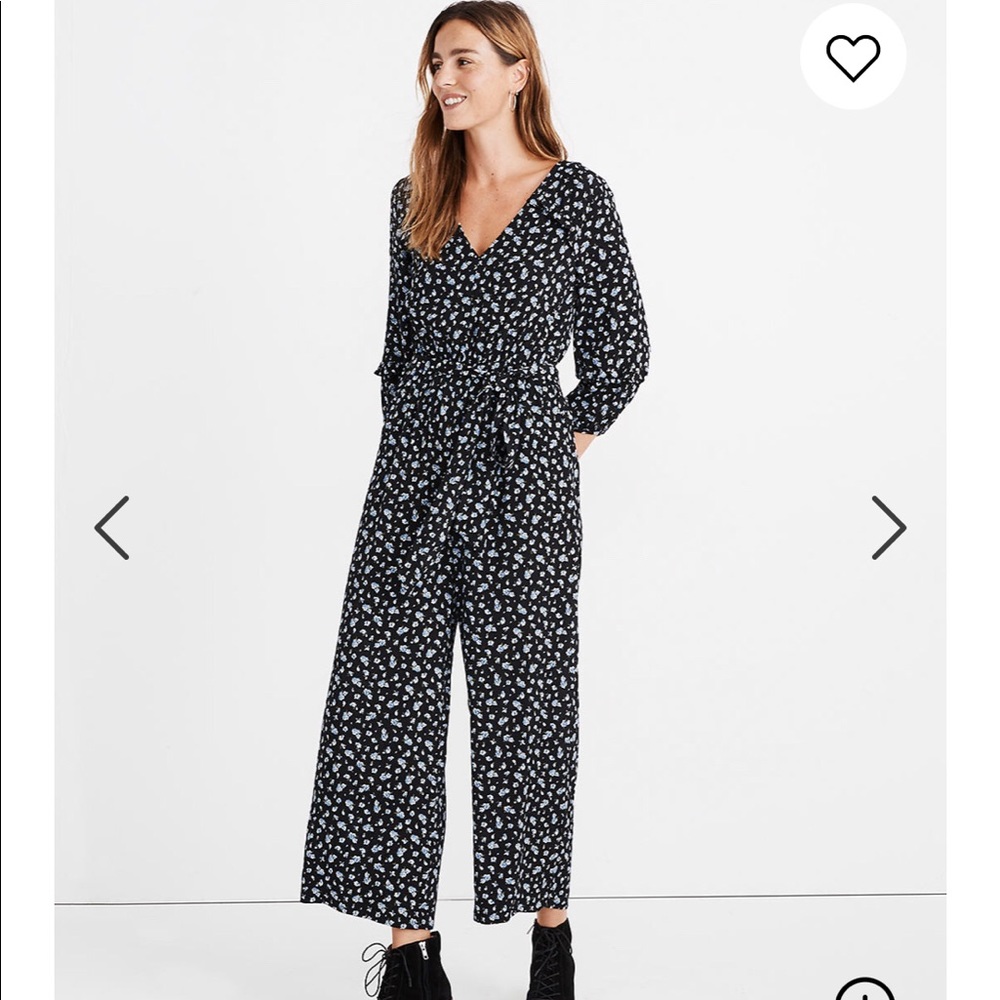Madewell Ruffle-Sleeve Jumpsuit in Baby’s Breath